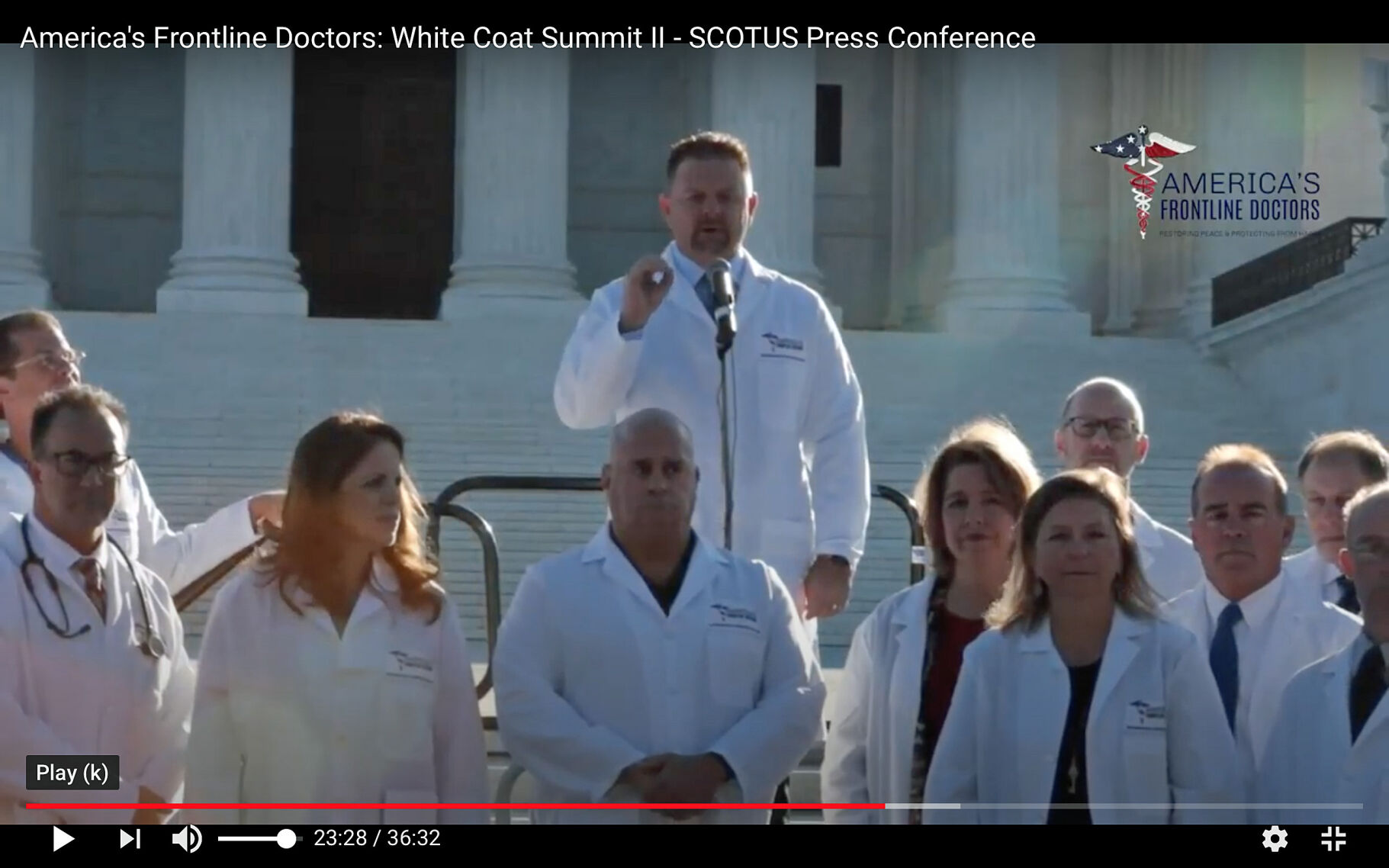 Dr. Brian Tyson at America’s Frontline Doctors’ White Coat Summit 2